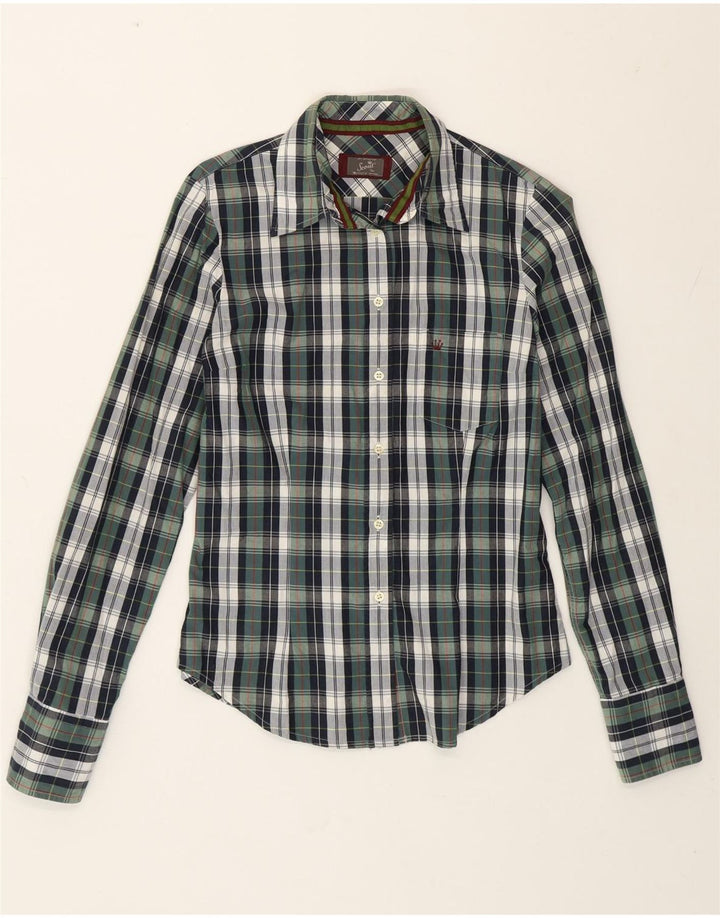 Camicia da donna Scout UK 12 Cotone a quadri verde medio