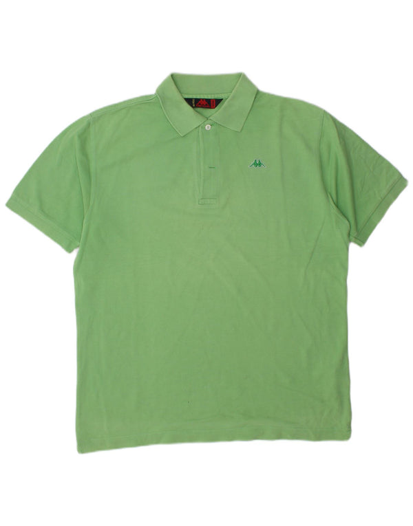Polo Kappa Uomo Verde Medio In Cotone