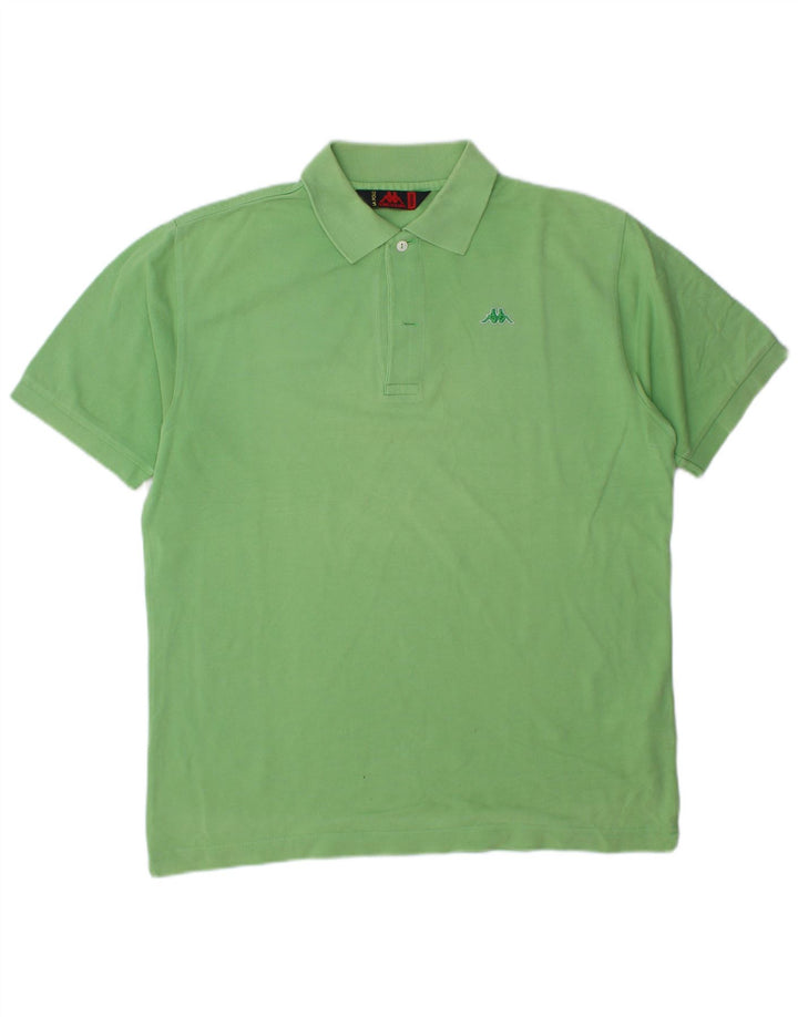 Polo Kappa Uomo Verde Medio In Cotone
