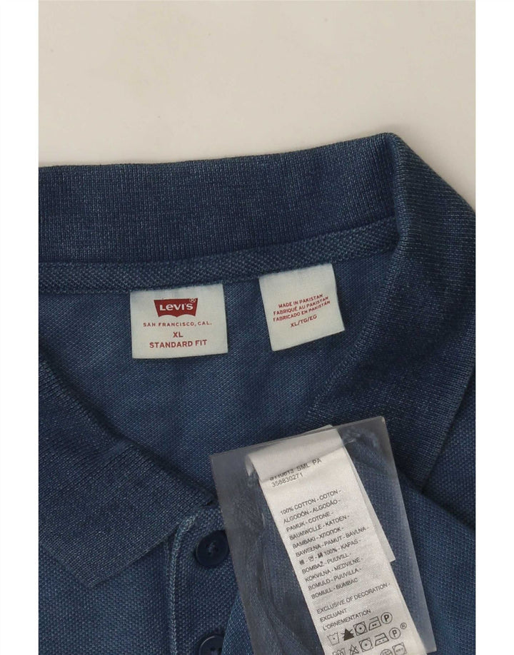 Polo Levi's da uomo vestibilità standard XL in cotone blu