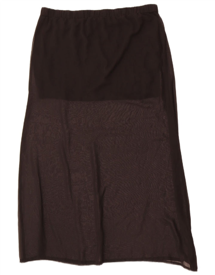 Gonna a trapezio da donna Benetton grande W34 poliestere nero