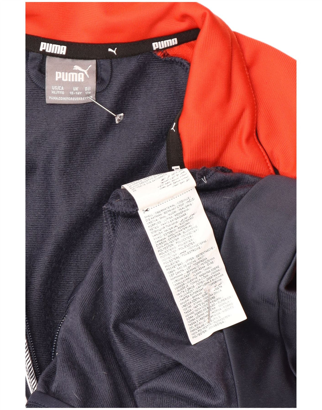 Giacca da tuta grafica da ragazzo Puma 15-16 anni Colorblock grigio
