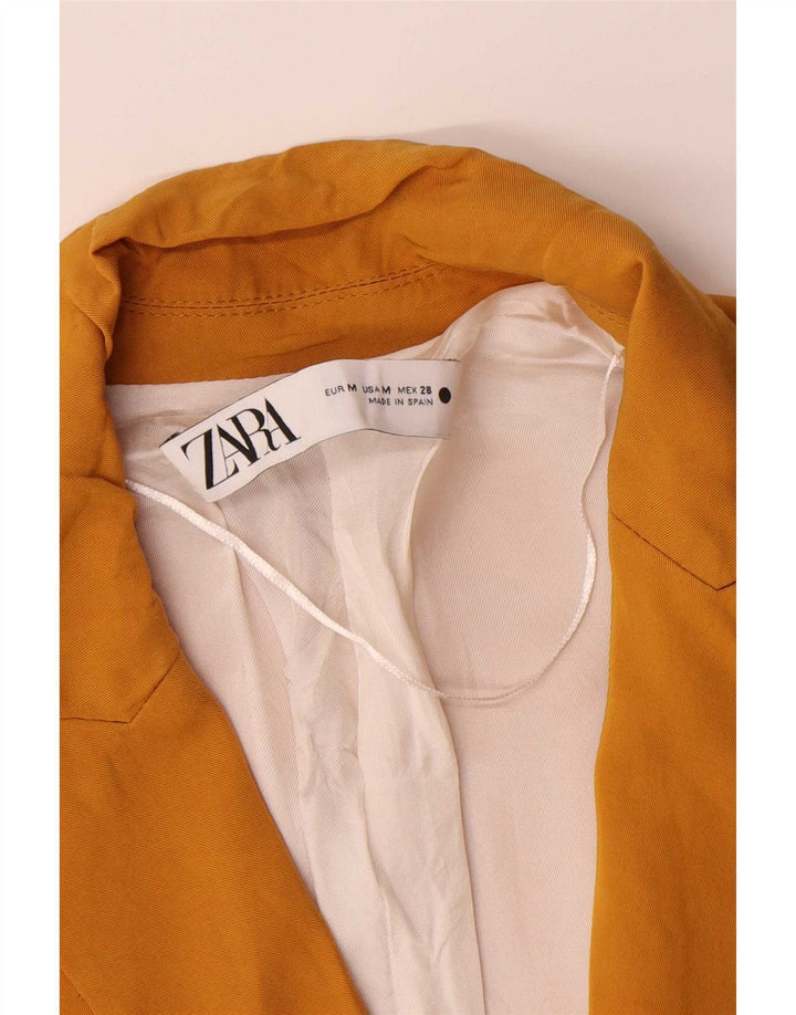 Giacca blazer doppiopetto da donna Zara UK 14 viscosa gialla media