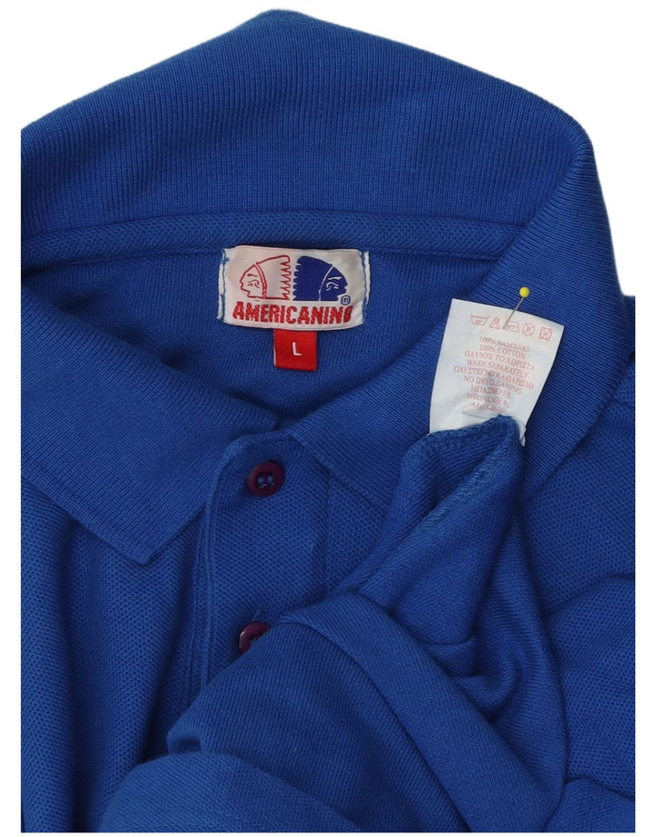 Polo Uomo Americanino Large Blu Cotone