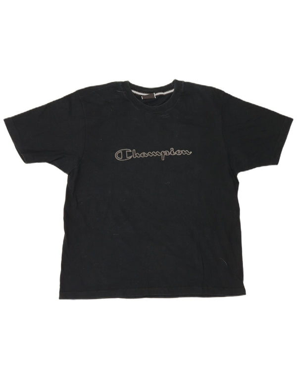 T-shirt grafica da uomo Champion Top media nera