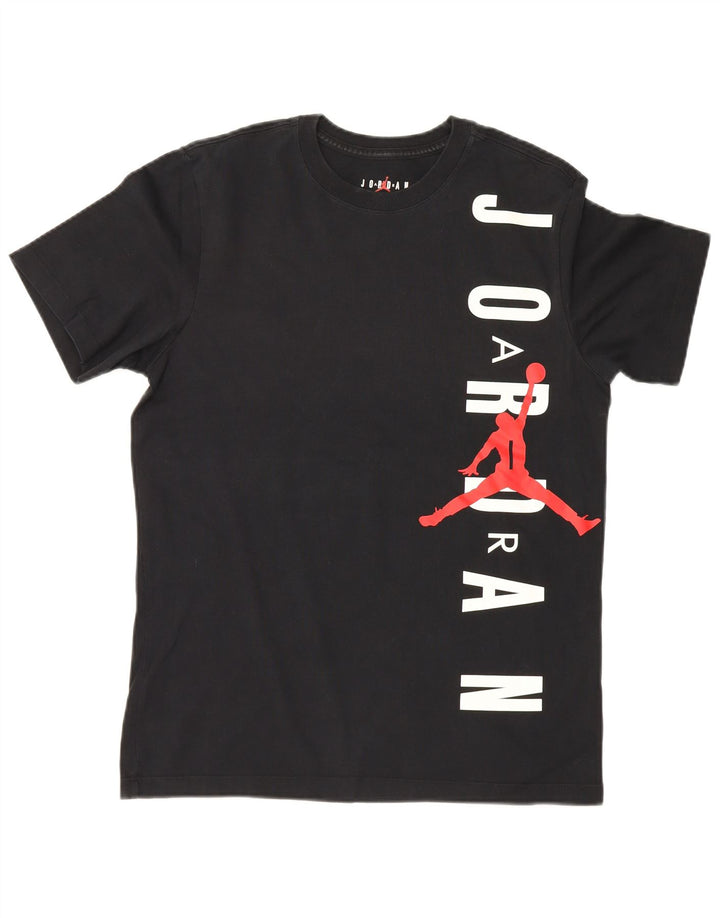 T-shirt grafica da uomo Jordan Top in cotone nero medio