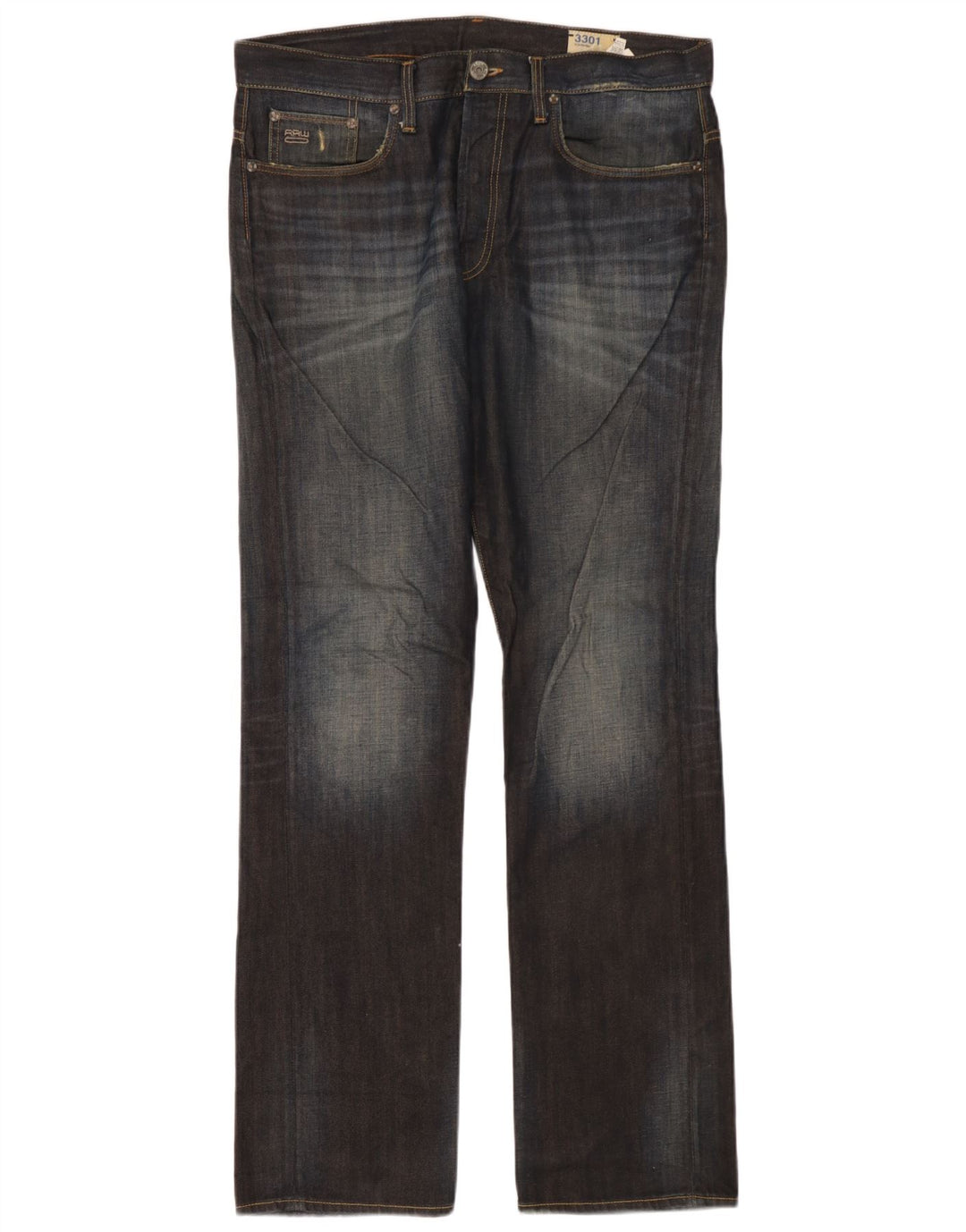 Jeans dritti da uomo G-Star 3301 W34 L34 Blu