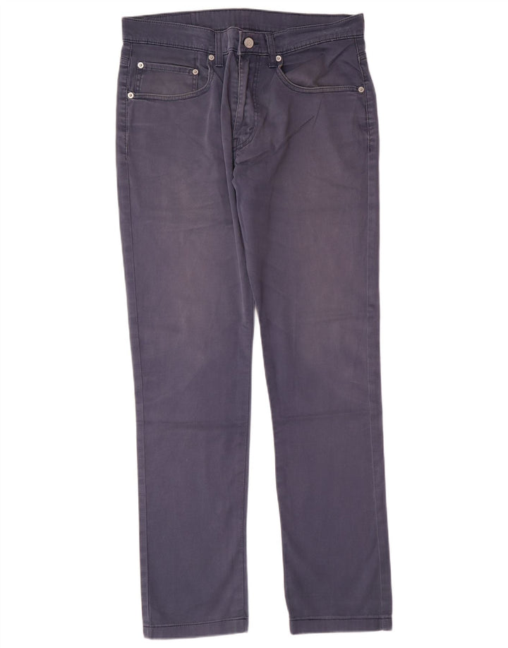 Pantaloni casual dritti da uomo LEVI'S W33 L30 in cotone blu navy