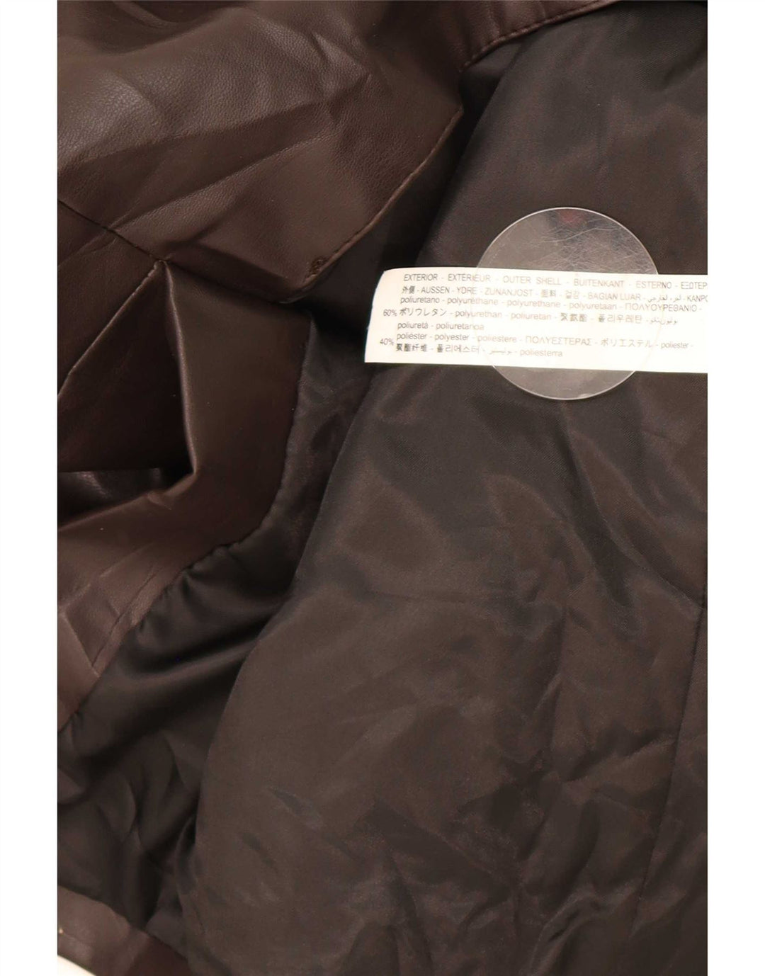 Giacca blazer da donna in ecopelle a 1 bottone Zara UK 14 Marrone medio