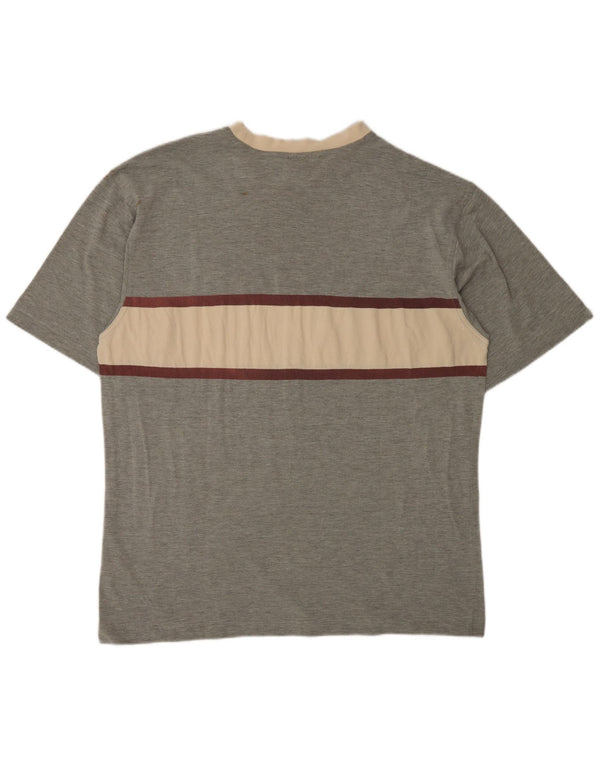 T-shirt da uomo Puma Top in cotone color block grigio medio