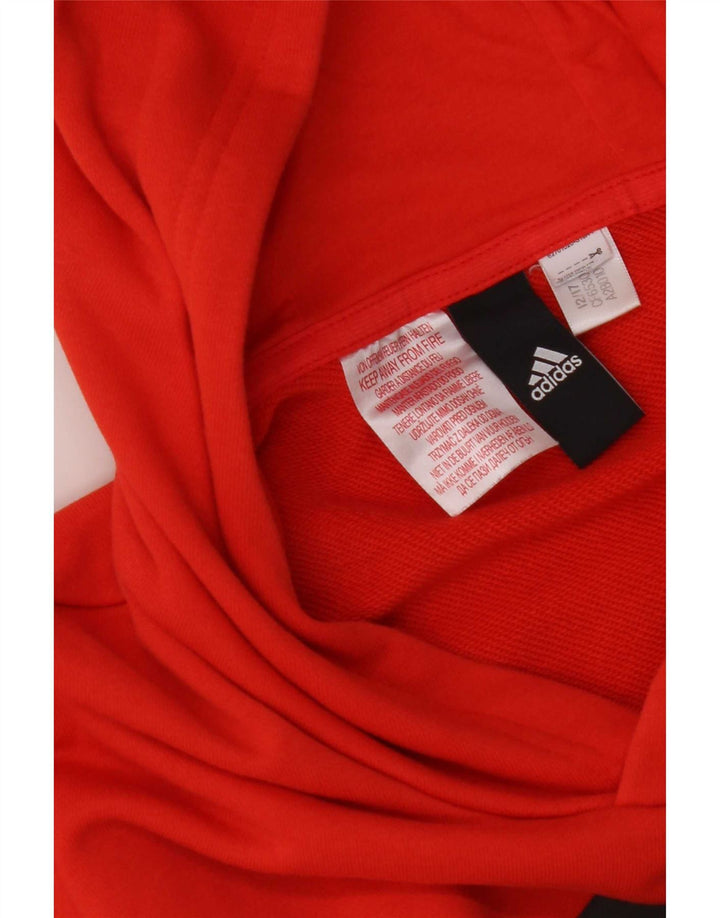 Felpa con cappuccio grafica da uomo Adidas Small arancione