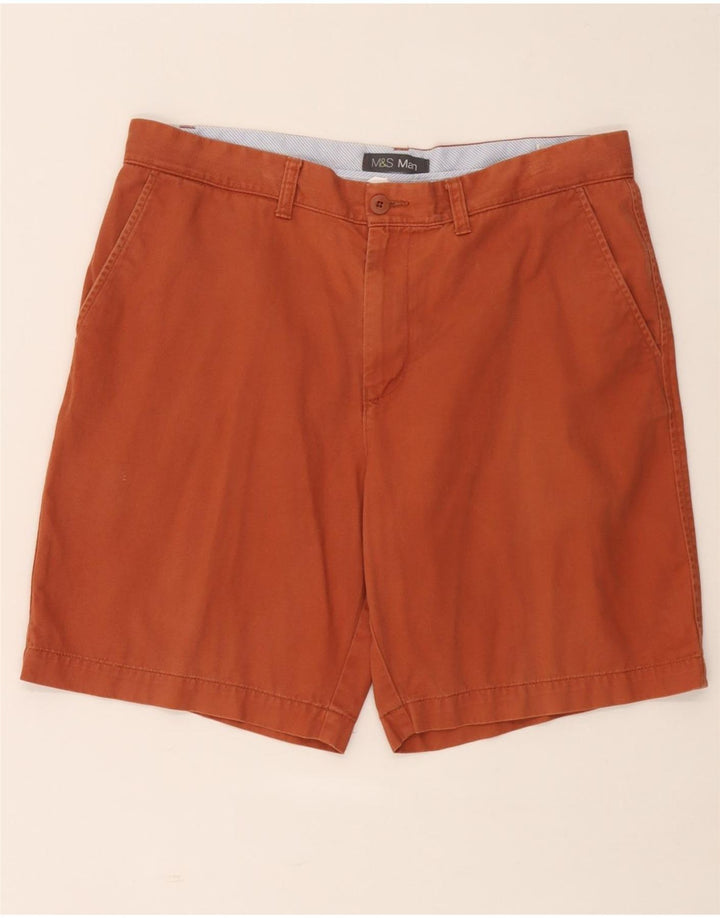 Pantaloncini chino da uomo Marks & Spencer W36 grandi in cotone arancione