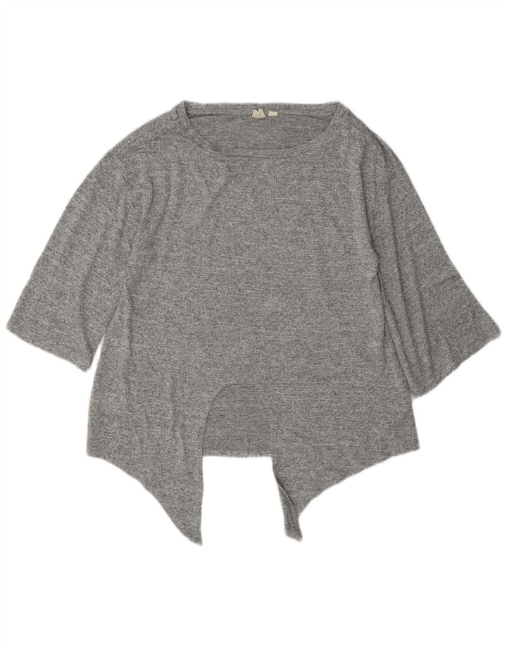 Top tunica asimmetrica oversize da donna Gap UK 6 XS poliestere chiazzato grigio