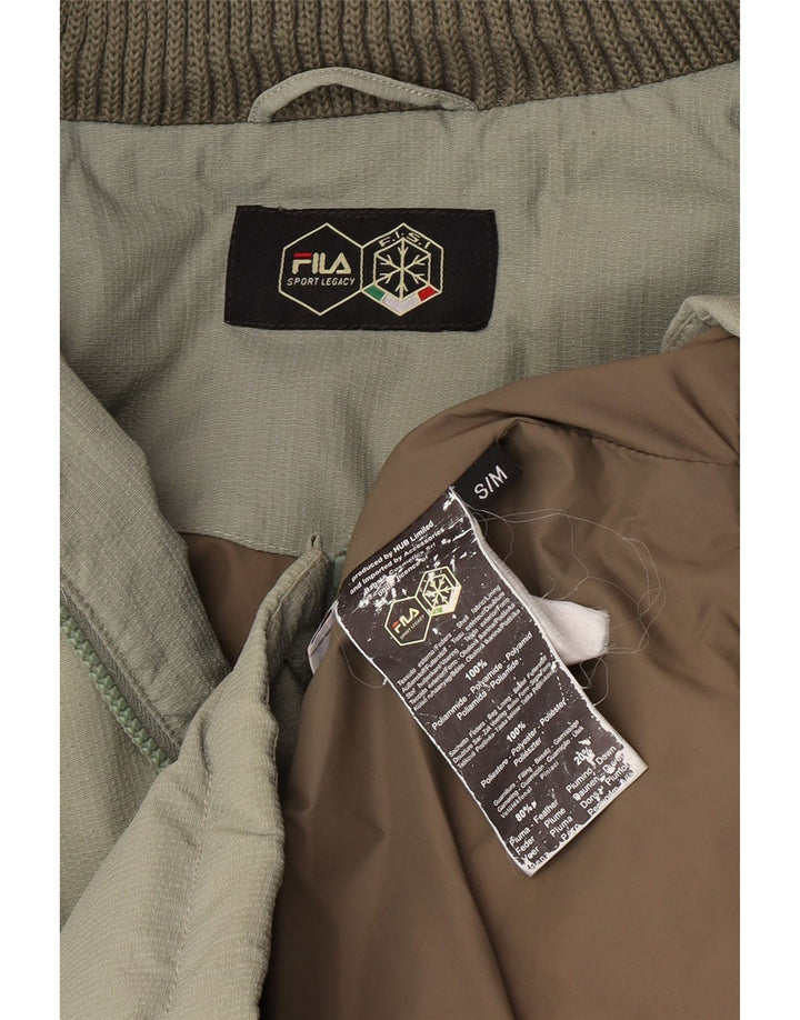 Giacca imbottita con cappuccio da uomo Fila UK 38 verde medio in poliammide