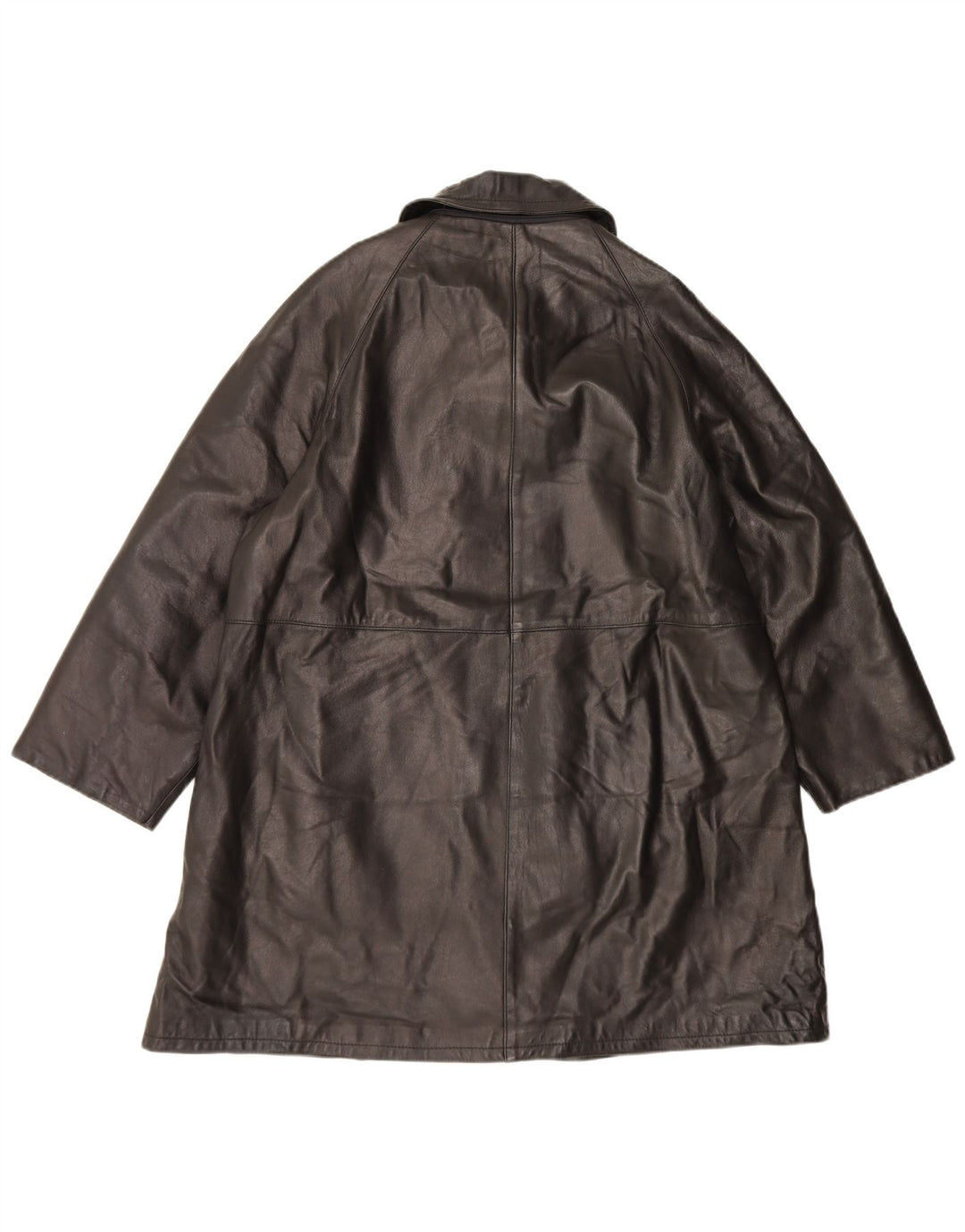 Cappotto in pelle oversize da donna Kiros IT 44 medio in pelle nera