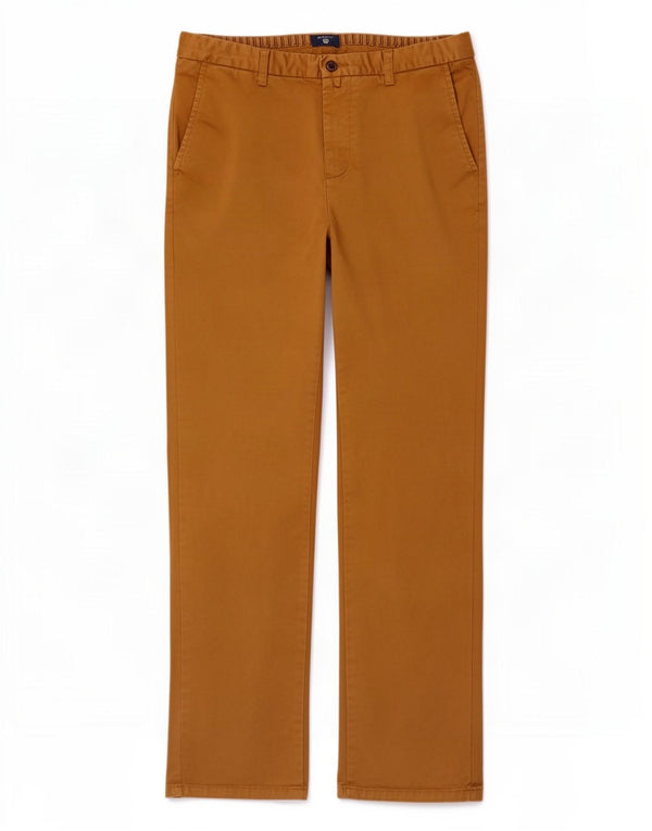 Pantaloni chino slim fit da uomo Gant W34 L34 cotone marrone