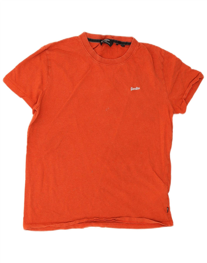 T-shirt da uomo Superdry Top Large in cotone arancione