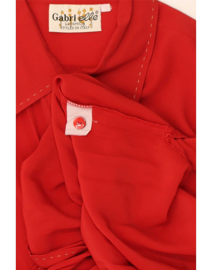 Camicetta da donna Gabrielle UK 16 grande acetato rosso