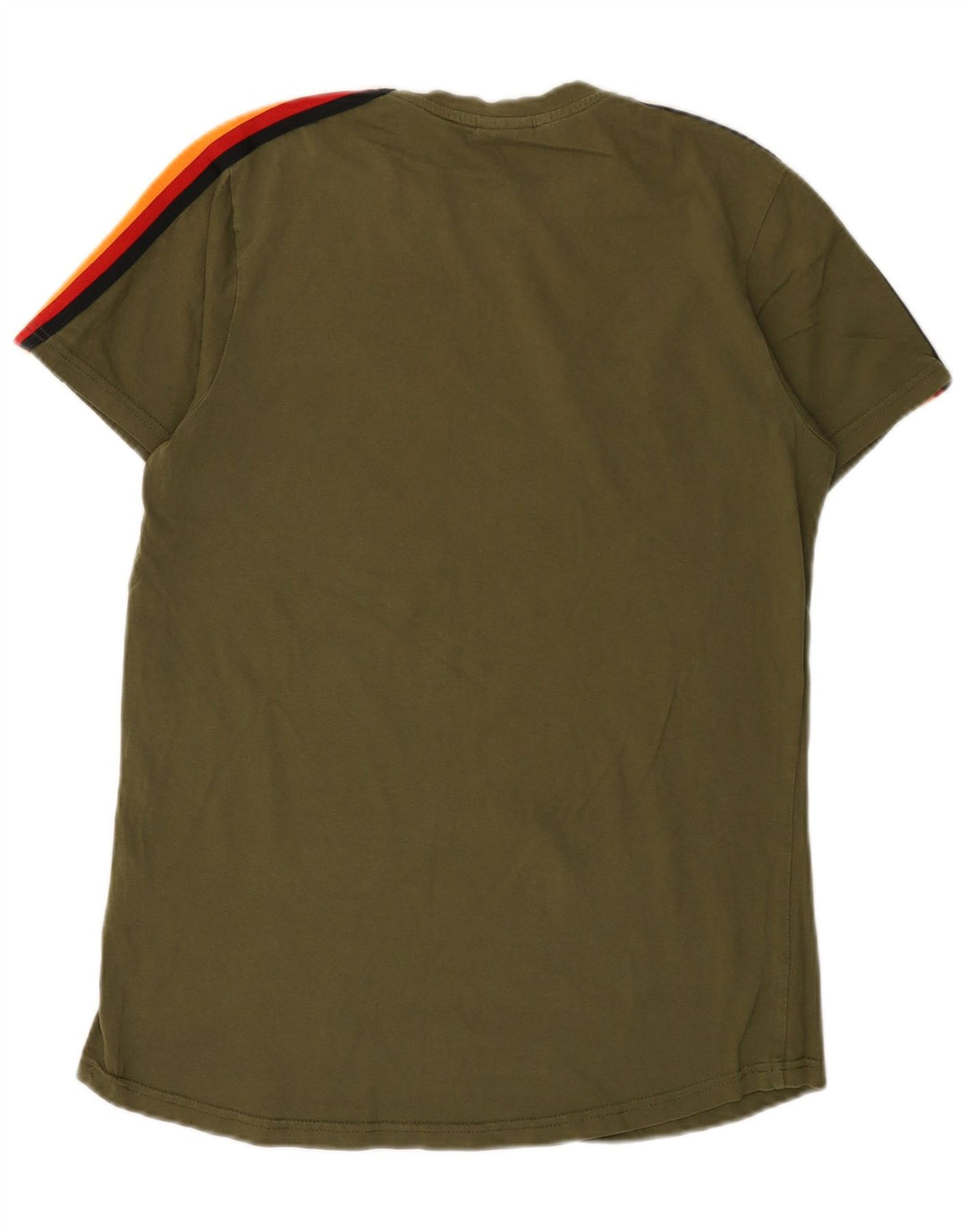 T-shirt da uomo Ellesse Top in cotone color block verde medio