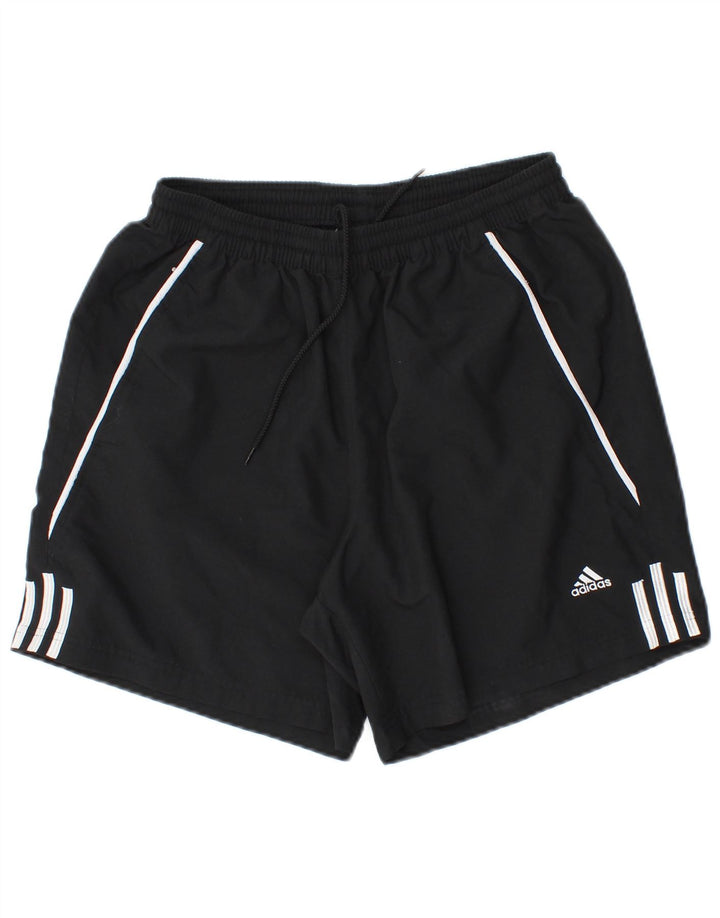 Pantaloncini sportivi da uomo Adidas medi neri in poliestere