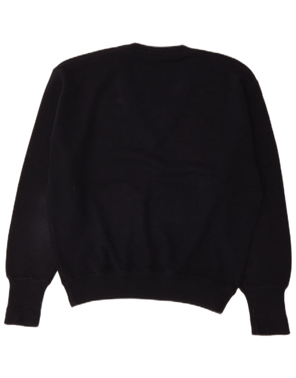 Maglione maglione con scollo a V da uomo Lacoste blu navy medio