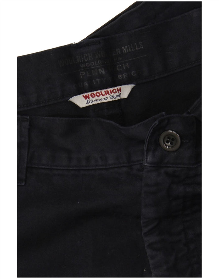 Pantaloni chino dritti da uomo WOOLRICH W34 L28 Blu navy