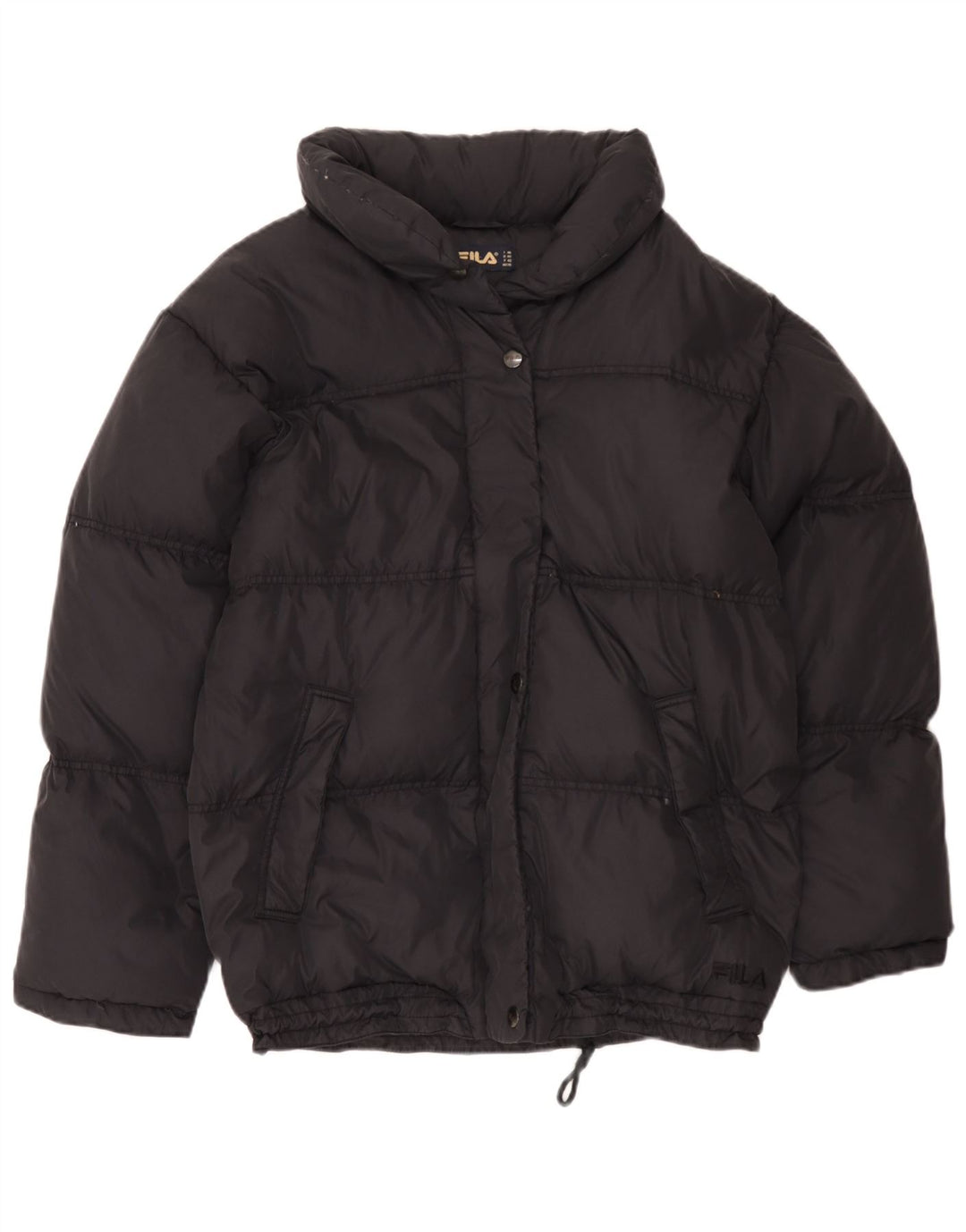 Giacca imbottita con cappuccio Fila da donna IT 46 Large Nera