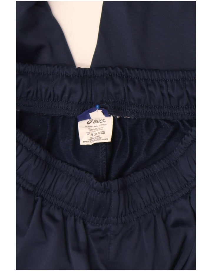 Pantaloni da tuta da uomo Asics piccoli in poliestere blu navy