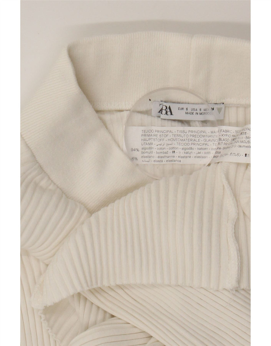 ZARA Womens Maxi Skirt Small W26 White Cotton Vintage Zara and Second-Hand Zara from Messina Hembry 