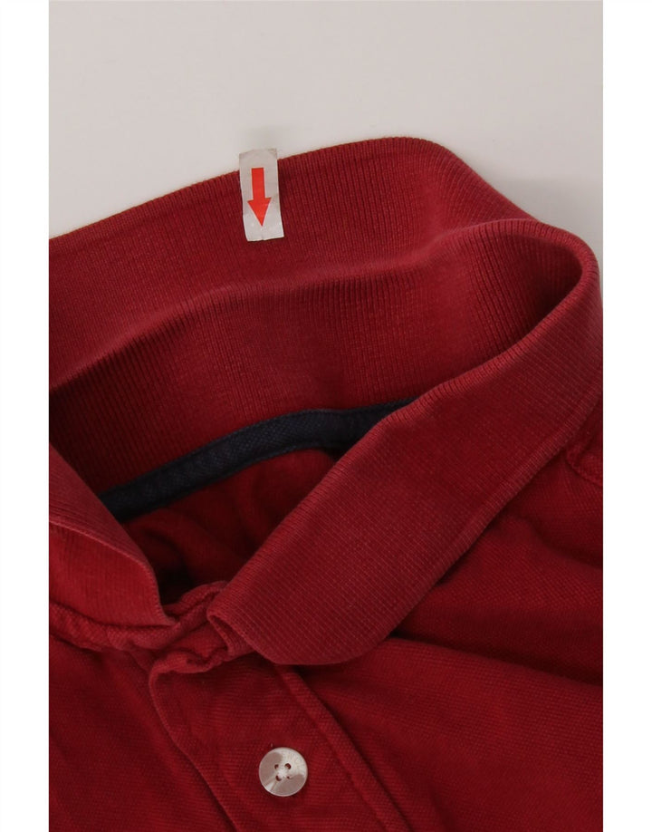 Crew Clothing Polo da uomo in cotone rosso medio