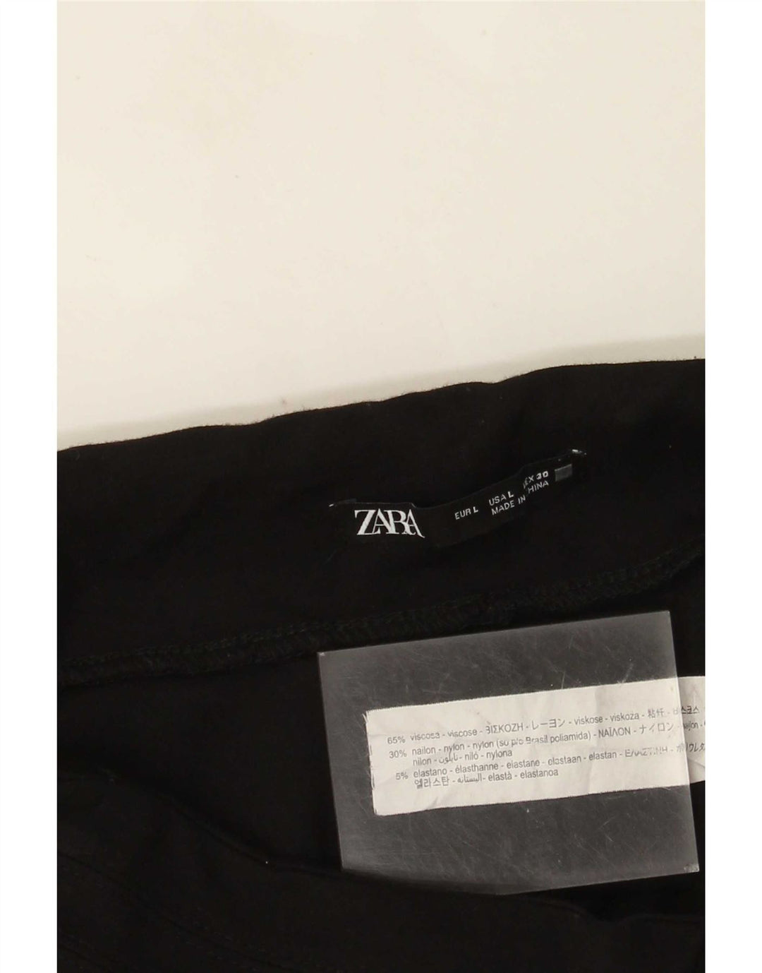 Leggings Zara da donna UK 14 large in viscosa nera
