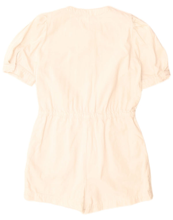 Tutina corta da donna Zara UK 10 piccola in cotone bianco