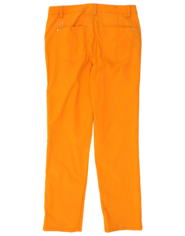 Pantaloni casual dritti da uomo Puma W32 L32 poliestere arancione