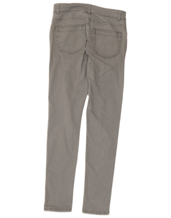 Jeans skinny da donna JAEGER UK 8 piccoli W30 L30 cotone grigio