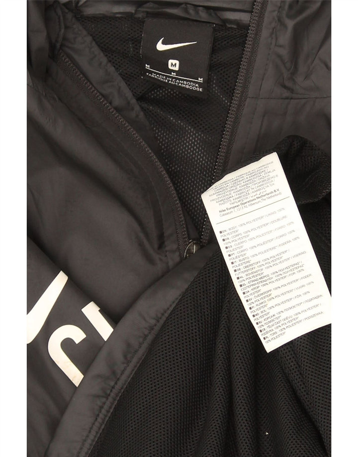 Giacca antipioggia con cappuccio grafica Nike CR7 da uomo UK 38 medio poliestere nero