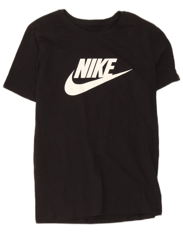 T-shirt grafica da donna Nike Top UK 12 cotone medio nero