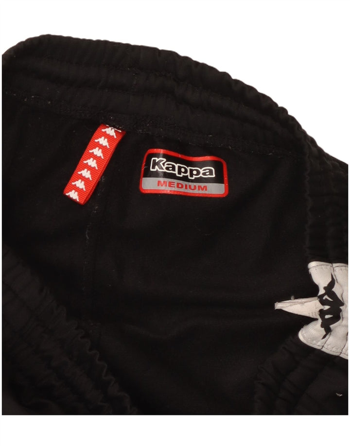 Pantaloni da tuta con grafica Kappa da uomo, poliestere color block medio nero