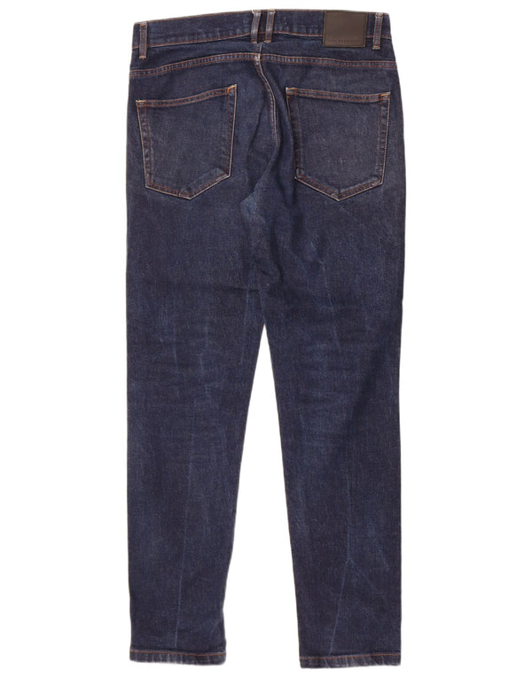 Jeans slim da uomo Zara EU 42 Large W32 L31 Cotone blu navy