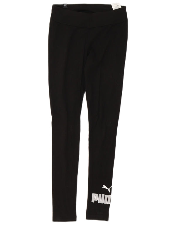 Leggings grafici da donna Puma UK 4 XS cotone nero