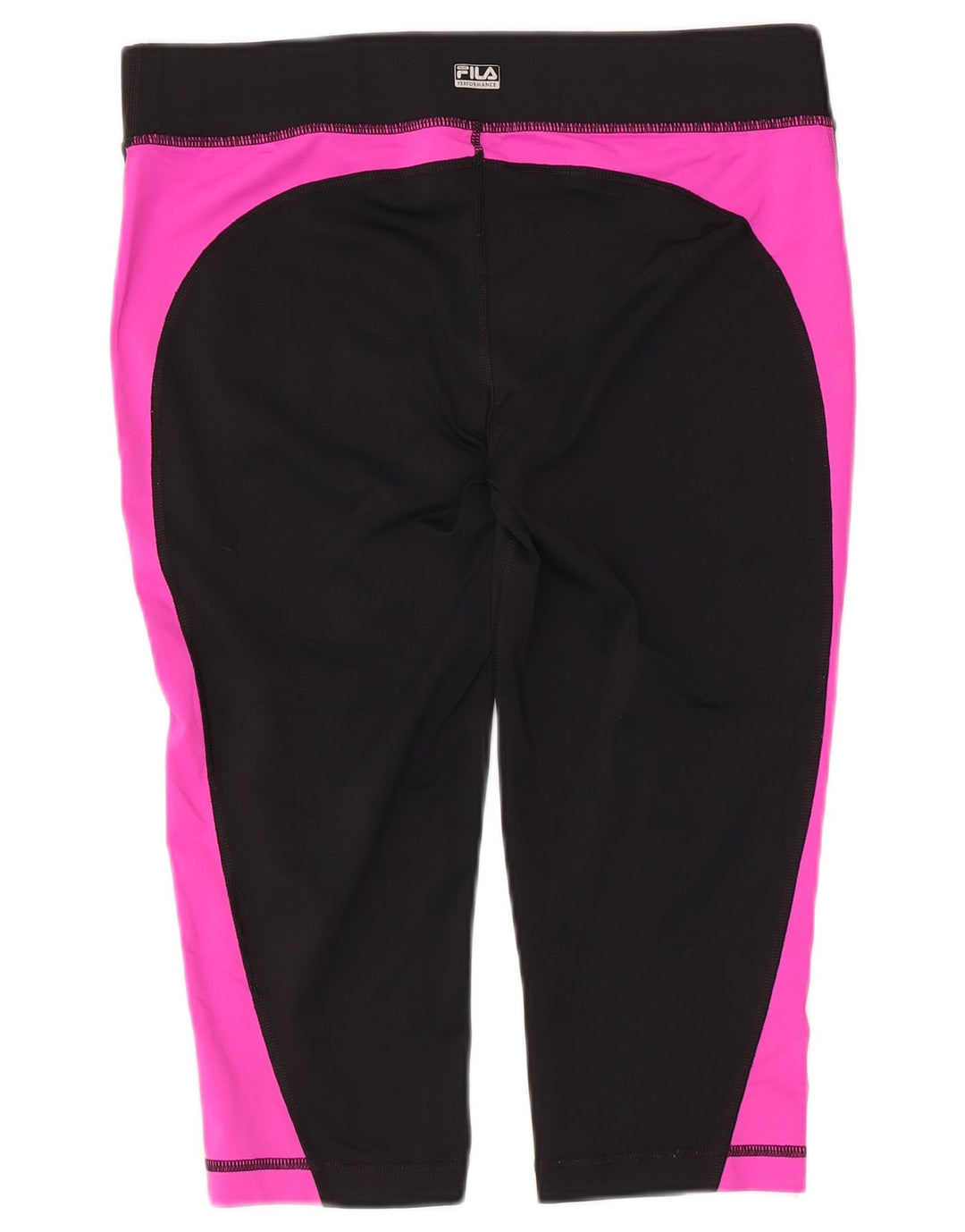 Leggings Capri da donna Fila UK 14 poliestere color block medio nero