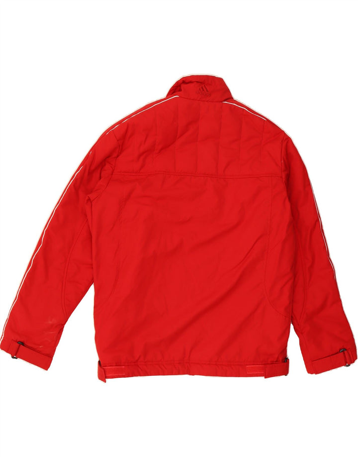 ADIDAS Mens Graphic Windbreaker Jacket UK 36 Small Red Polyester Vintage Adidas and Second-Hand Adidas from Messina Hembry 