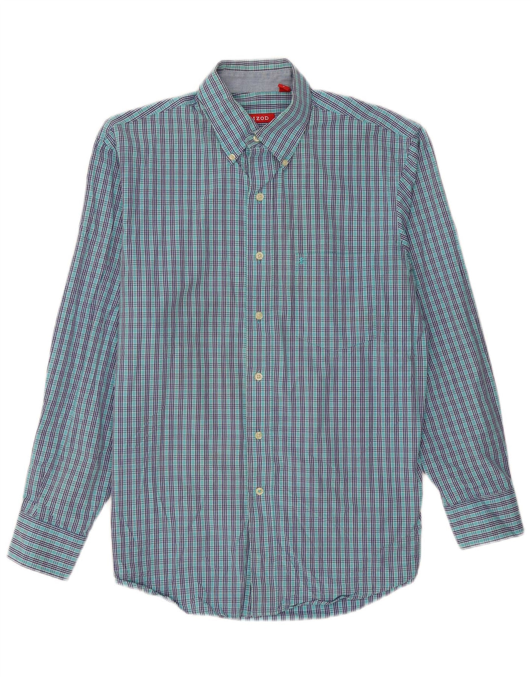 Camicia da uomo IZOD a quadri blu medio