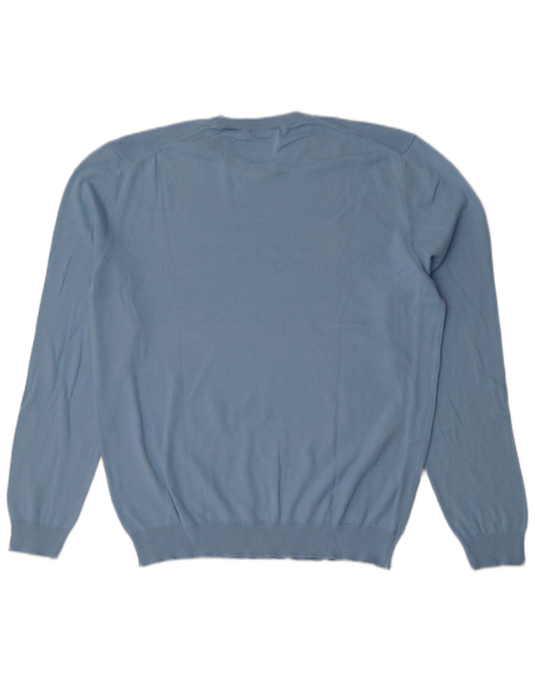 Maglione da uomo girocollo Benetton XL in cotone blu