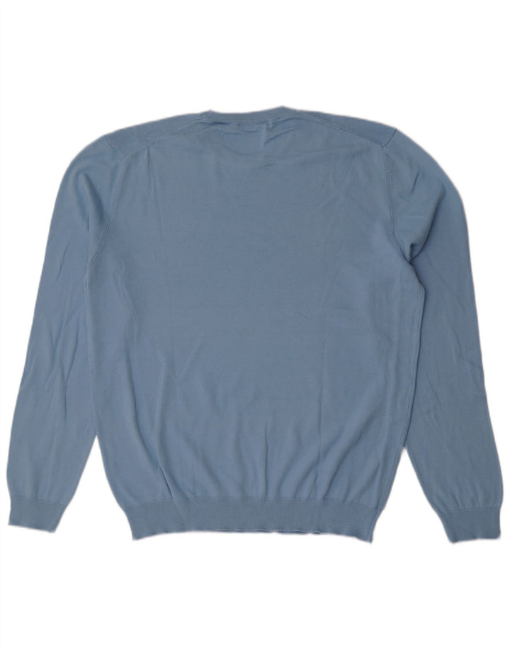 Maglione da uomo girocollo Benetton XL in cotone blu