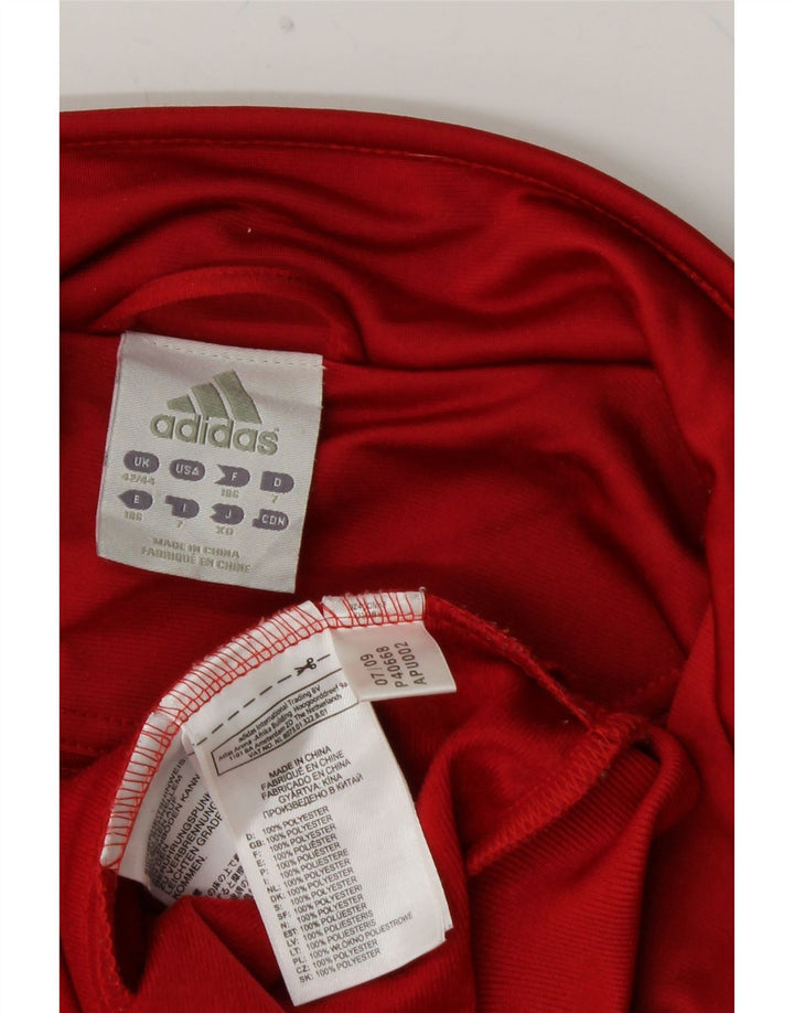 Giacca da tuta da uomo ADIDAS UK 42/44 Large Rosso Colourblock Poliestere