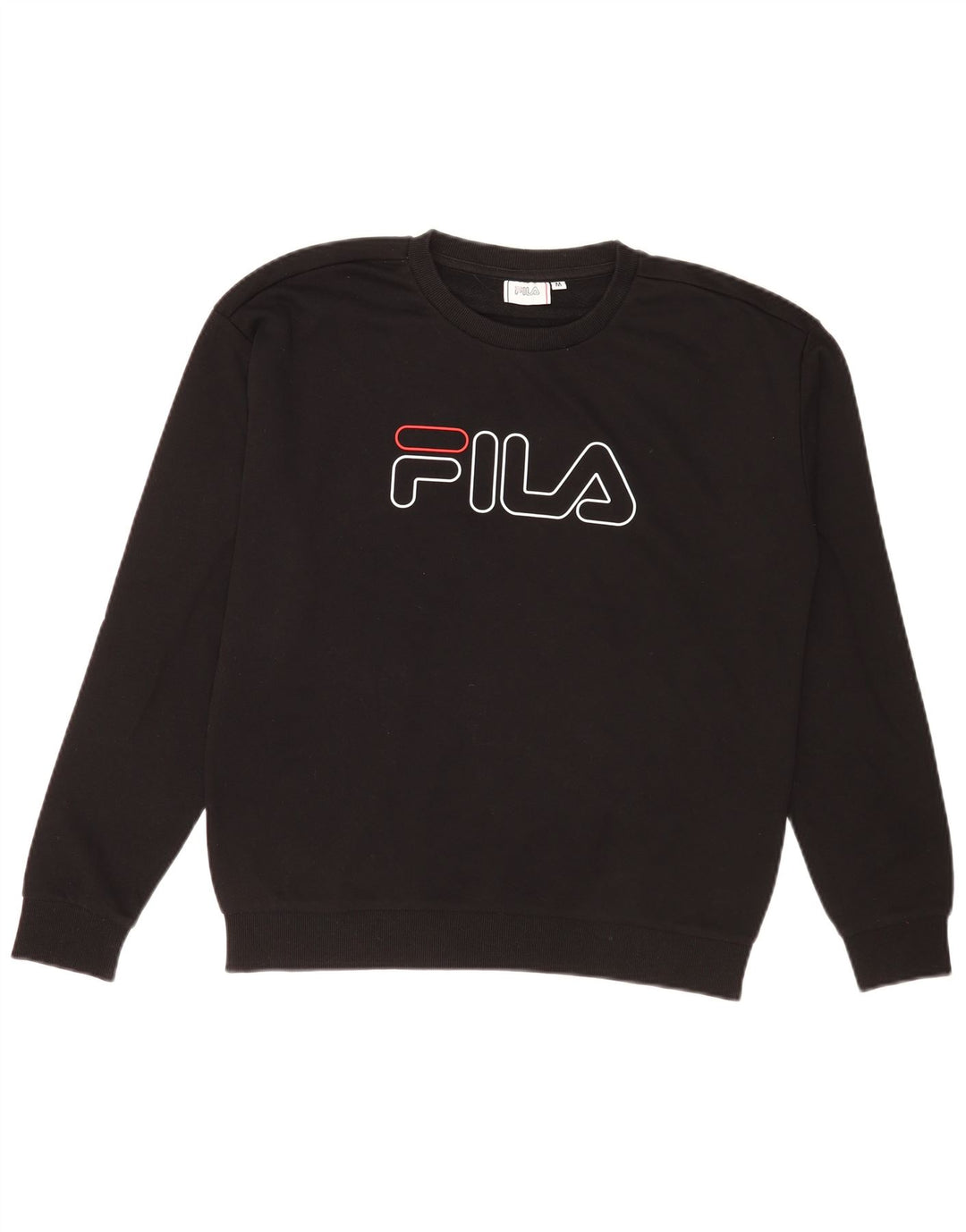 Felpa grafica da donna Fila Maglione UK 10/12 Cotone nero medio