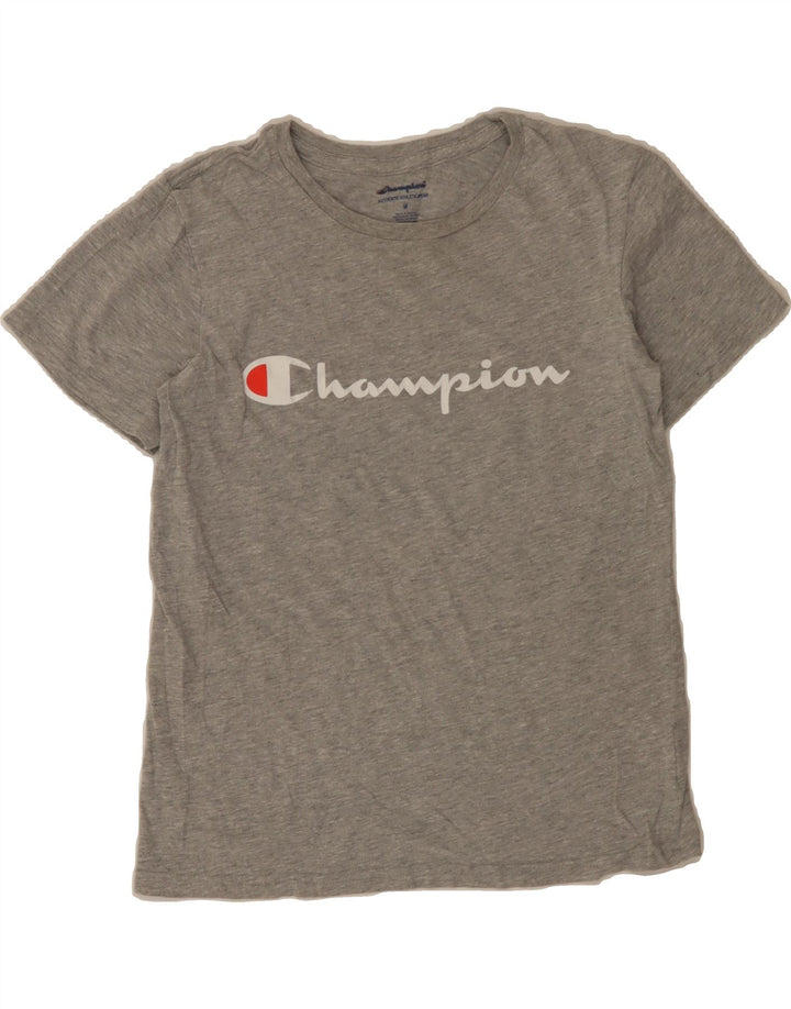 CHAMPION Boys Graphic T-Shirt Top 9-10 Years Medium Grey Cotton Vintage Champion and Second-Hand Champion from Messina Hembry 