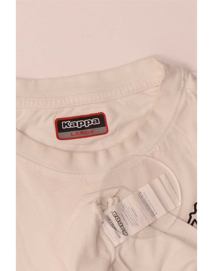 T-shirt uomo Kappa Top Large in cotone bianco