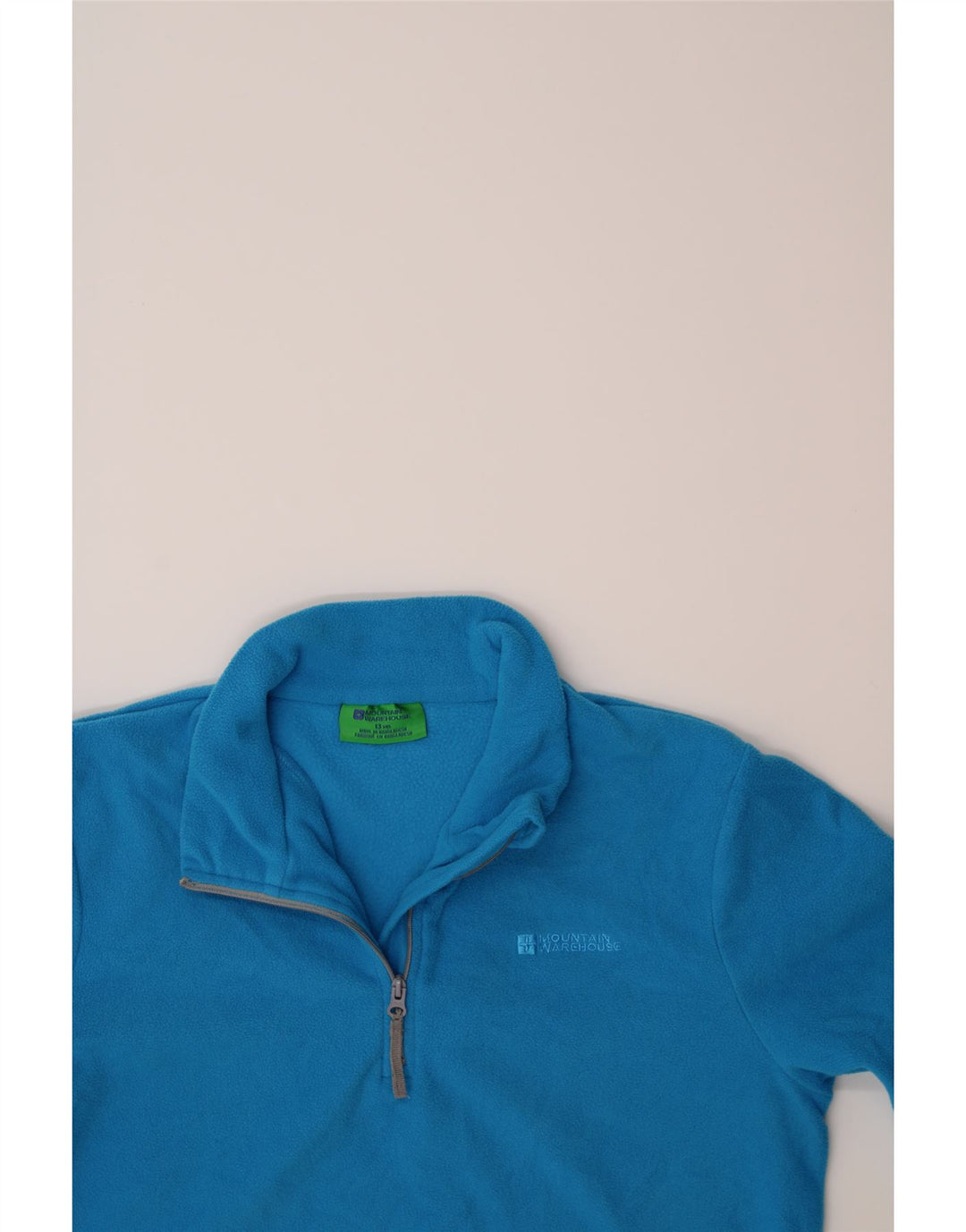 MOUNTAIN WAREHOUSE Boys Zip Neck Fleece Jumper 12-13 Years Blue Polyester Vintage Mountain Warehouse and Second-Hand Mountain Warehouse from Messina Hembry 