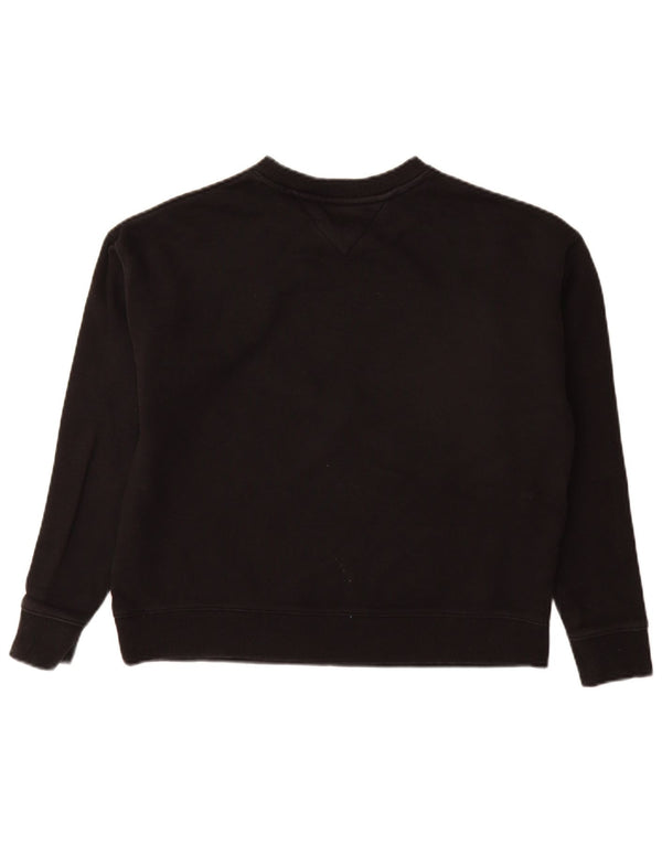 Felpa da donna Tommy Hilfiger Jumper UK 16 Large Black Cotton